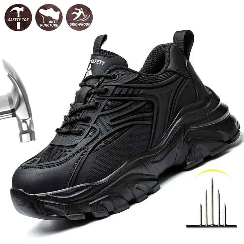 Steel Toe Lightweight Breathable Indestructible Safety Shoes Security Protective Shoes Construction Work Shoes for Men