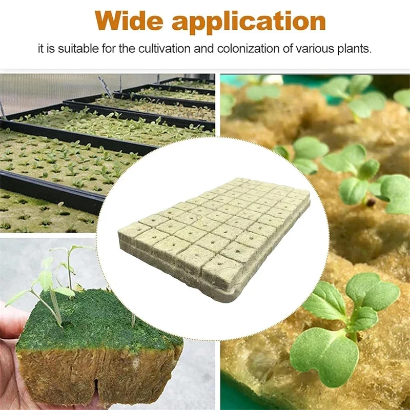 Seedling Grow Cubes Vegetable Planting Cube Stonewool Soilless Hydroponics Plant Seedling Growing Plugs Sponge Block Garden Tool