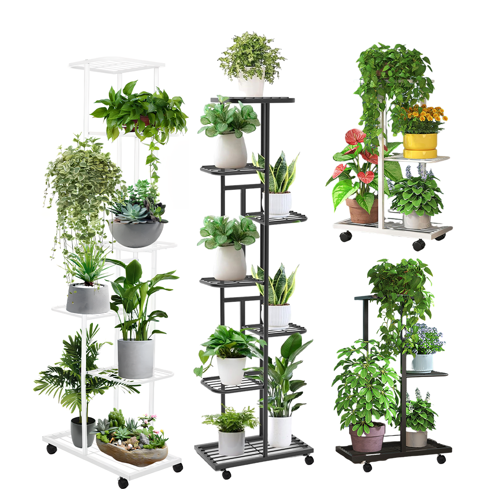 3/7 Tier Indoor Pflanzenständer Pflanzenregale Eisen Topf Blumentopf Halter Regal Balkon Rack Pflanzer Display Organizer Hängen
