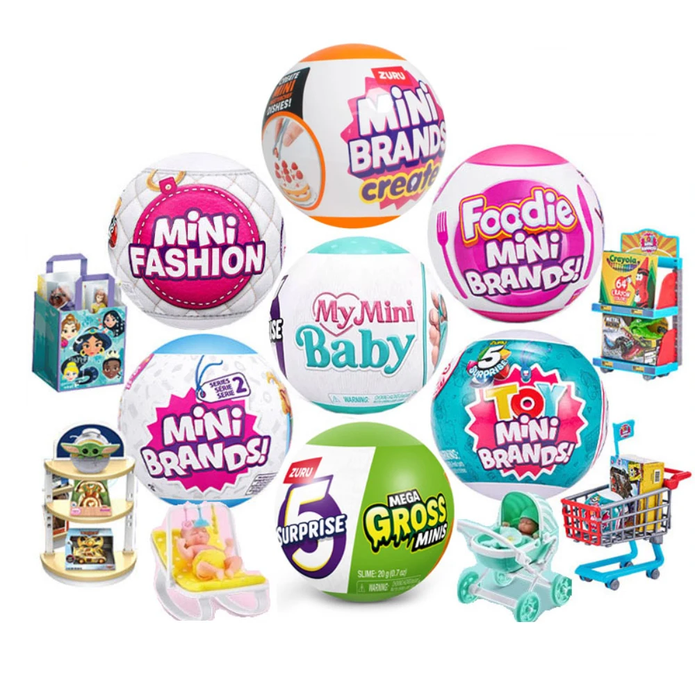Zuru 5-verrassingsspeelgoed Mijn mini-merken speelgoed Miniatuur speelgoed blinde dozen Koken Modeserie babybal Kinderverrassing t