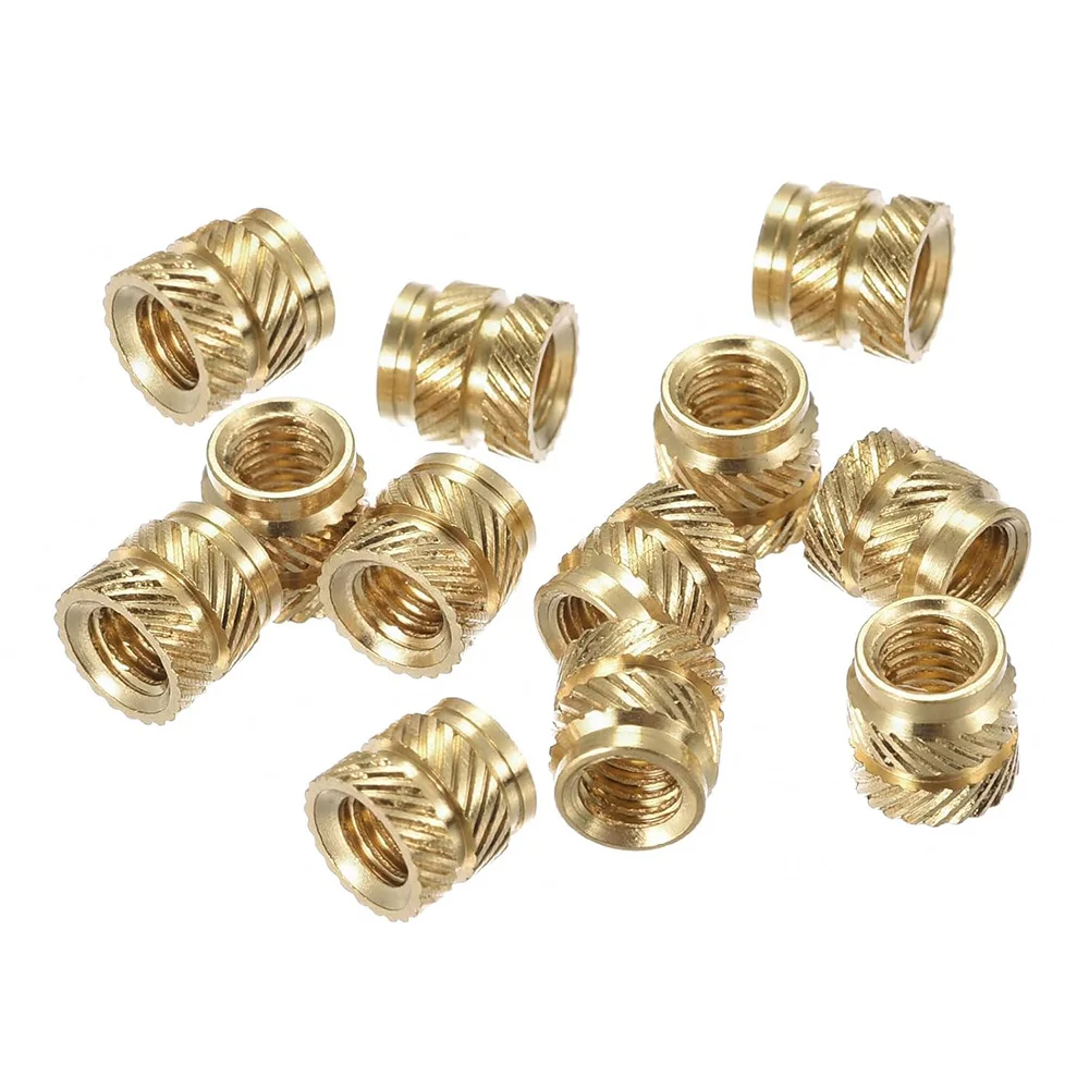 5-50pcs Brass Insert Knurled Nut M2 M3 M4 M5 M6 M8 Brass Threaded Inserts for Plastic Heat Set Embedment Nuts for 3D Printer