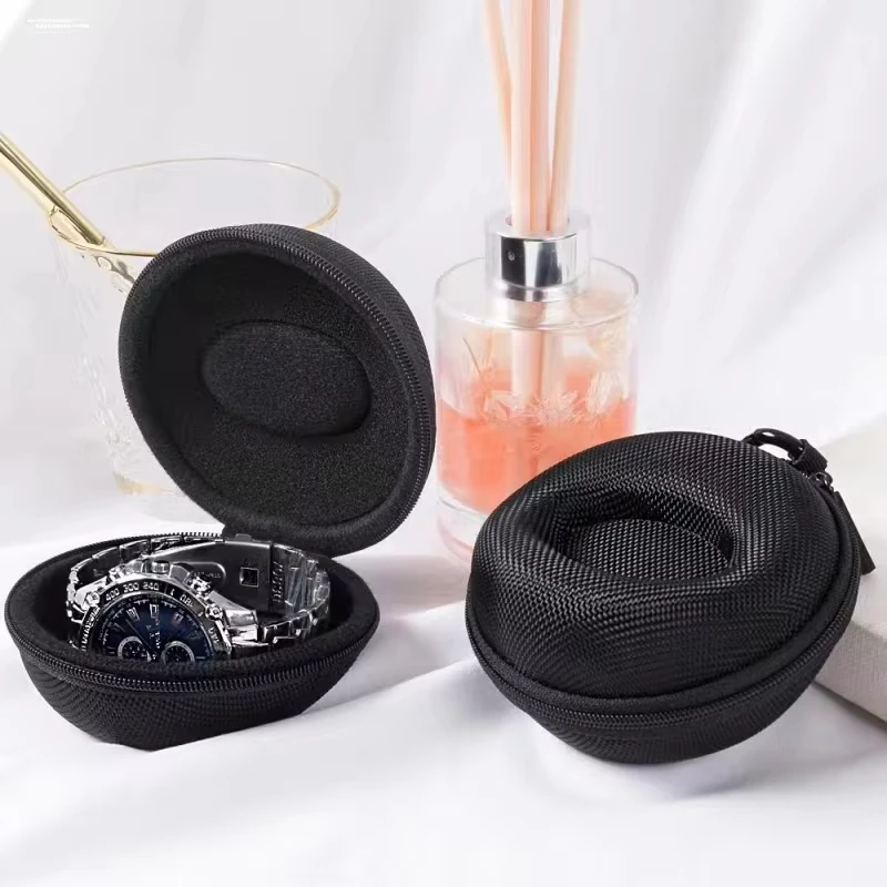 Tragbare EVA-Einzeluhr-Reisetasche, Uhrenaufbewahrung, Organizer-Box, Uhrenhalter, wasserdicht, für Smartwatches, Behälter mit Reißverschluss
