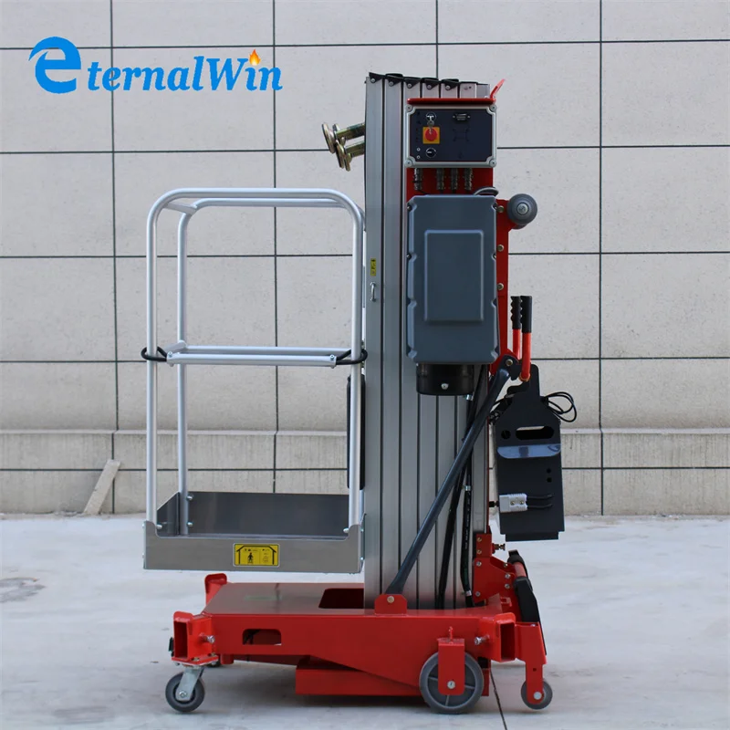 Tavolo elevatore uomo a colonna singola per lavoro aereo/piattaforma elevatrice/manlift idraulico
