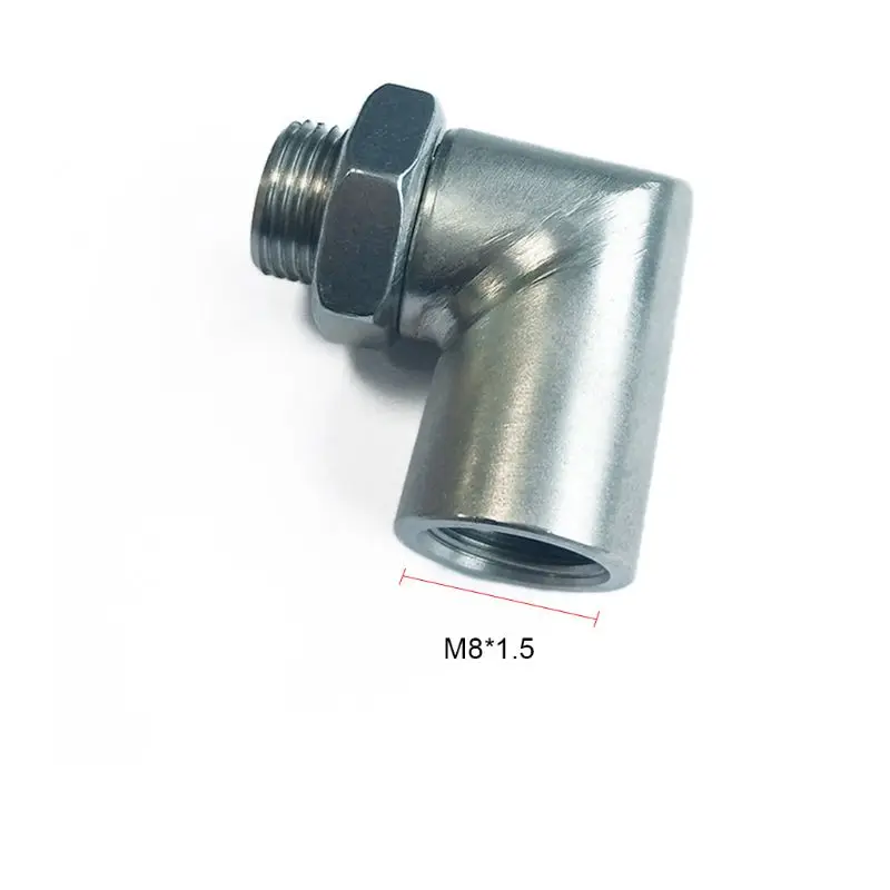 Tubo De Escape De Modificação Universal Do Carro, Interface Do Adaptador Do Sensor De Oxigênio, Conector De Extensão De 90 Graus Com Porca