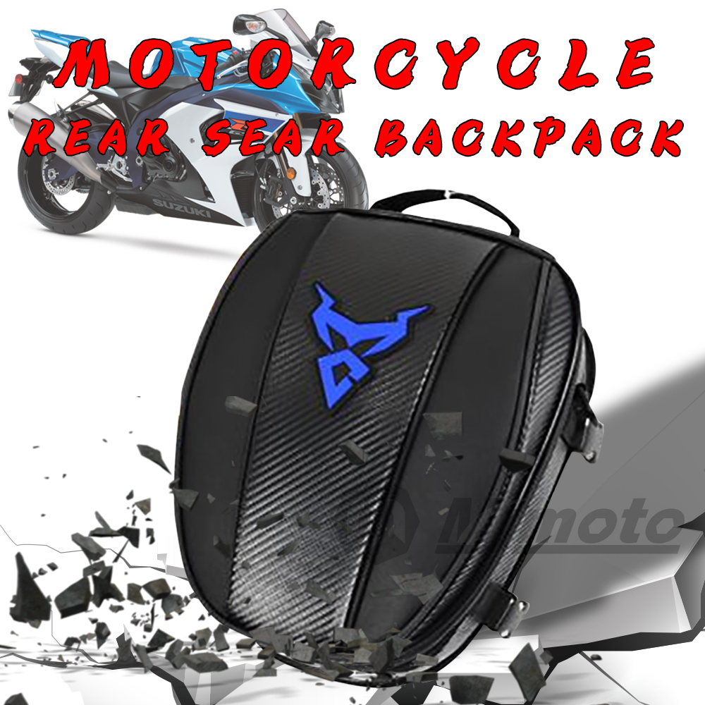 Saco multifuncional de tanque de motocicleta Motocross Tail Bag, Sacos de capacete com ímã, óleo combustível, fibra de carbono