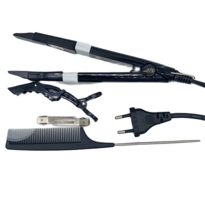 628 conector de cabelo de calor temperatura controlável aquecimento ferro calor queratina extensões de cabelo ferramentas display lcd mini ferro fusão