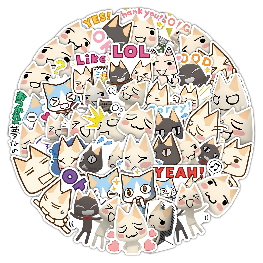 10/30/50PCS Leuke Inoue Toro Stickers Cartoon Kat Meme Sticker Grappige Graffiti Decals Bagage Laptop telefoon Gitaar Fiets Kinderen Speelgoed