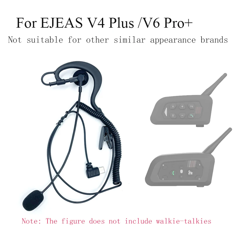 Para EJEAS V6 PRO + V4C Plus árbitro walkie-talkie auriculares auriculares colgantes