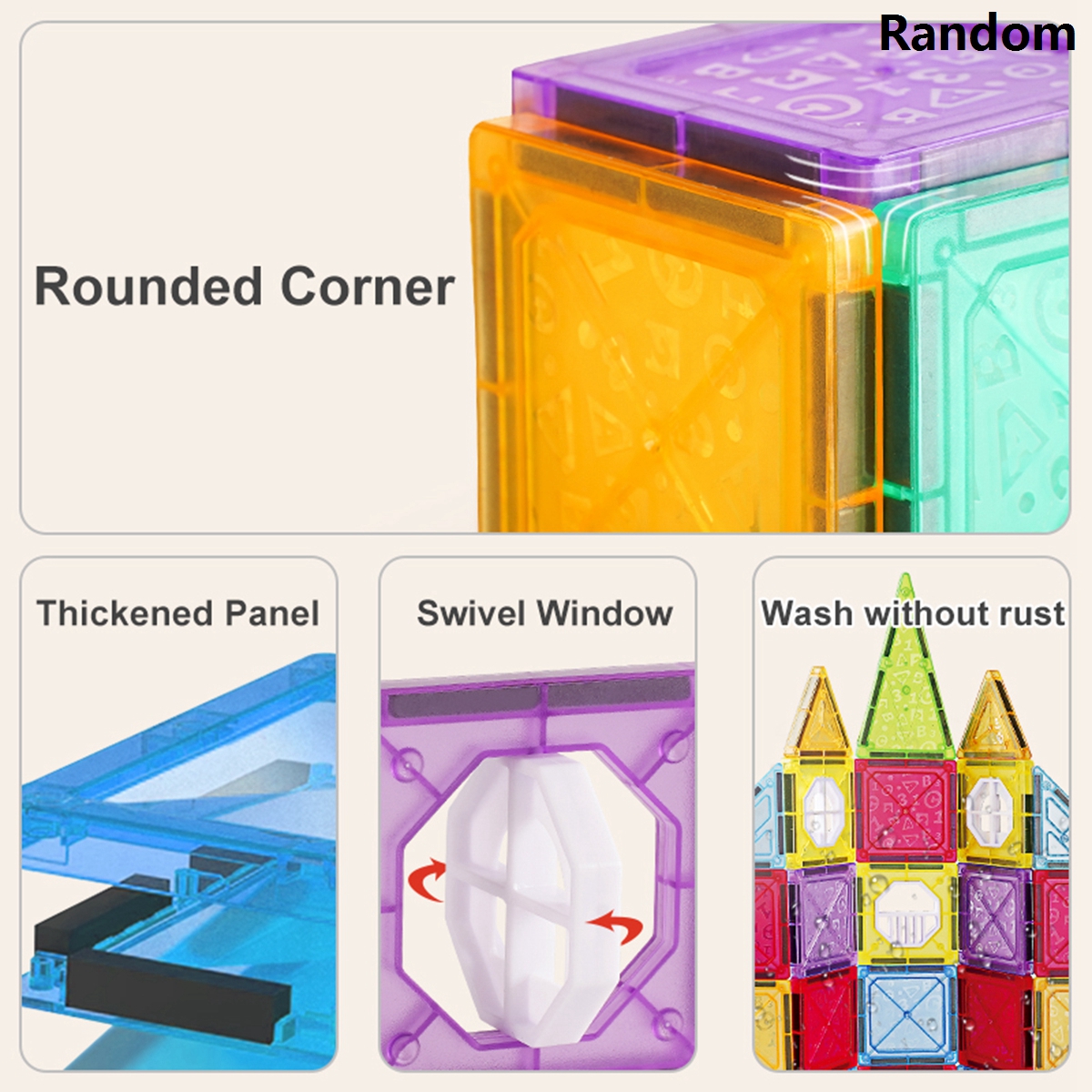 Telhas magnéticas para crianças de 3 a 5 e 4 a 8 anos, brinquedos magnéticos para 3 4 5 6 7 8 + anos, meninos, meninas, crianças, blocos de construção magnéticos, preschoo