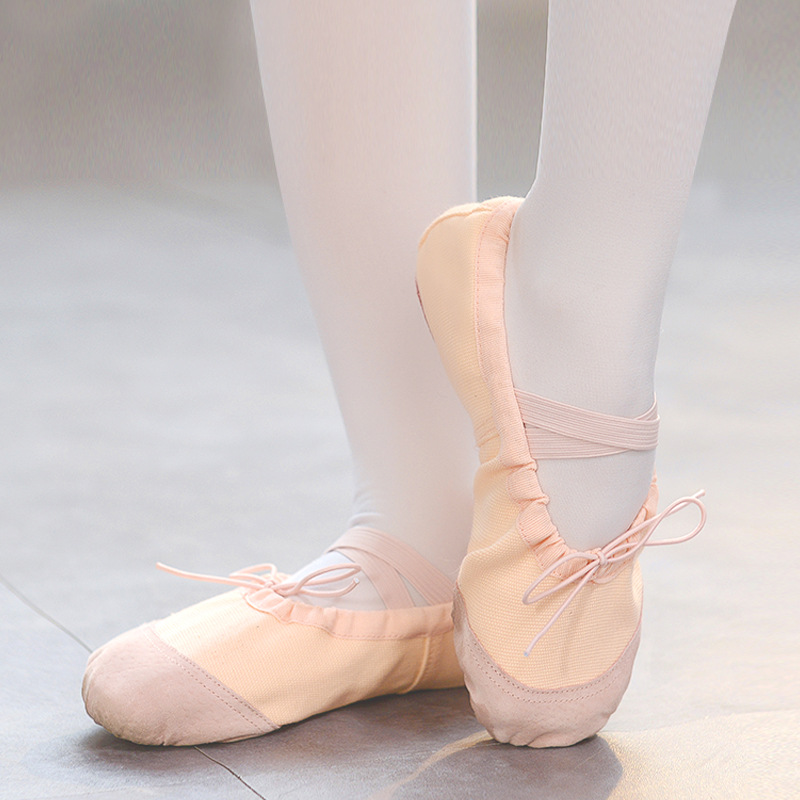 CLYFAN Zapatillas de ballet de lona para baile, zapatillas para niños y mujeres, zapatillas de ballet para bailar