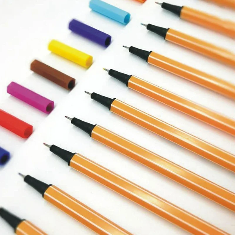 12 màu Fineliner Bộ Bút Vẽ 0.4mm Lót Bút Phác Thảo Bút Tiralineas Tekenen Chữ Dấu Pennarelli Dessin