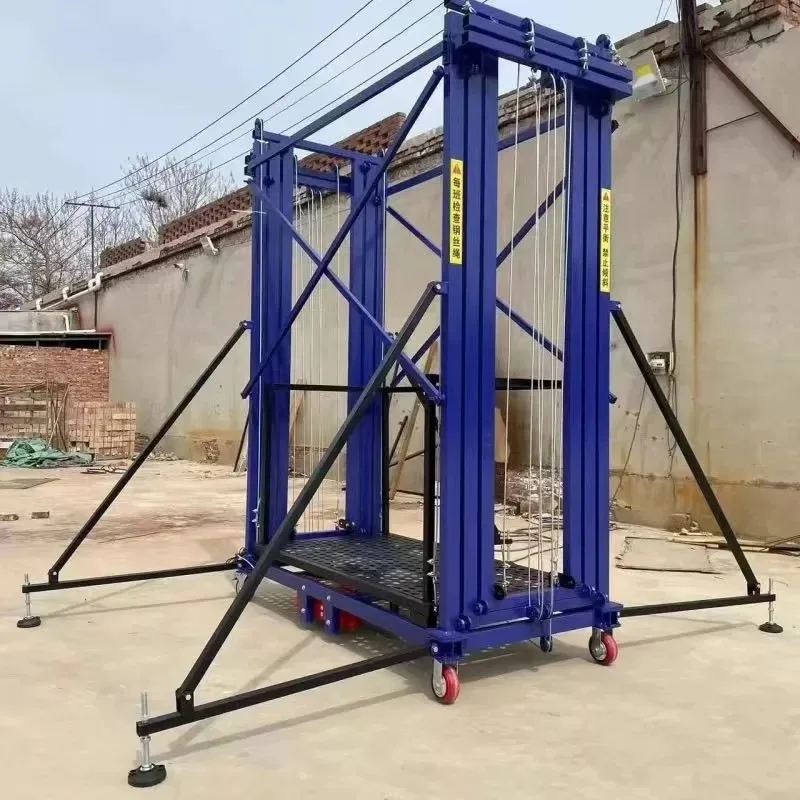 Elektrischer hydraulischer Gerüst, Hebeausrüstung, Leiter, mobiles elektrisches Hebegerüst aus Aluminium mit CE für Farbe