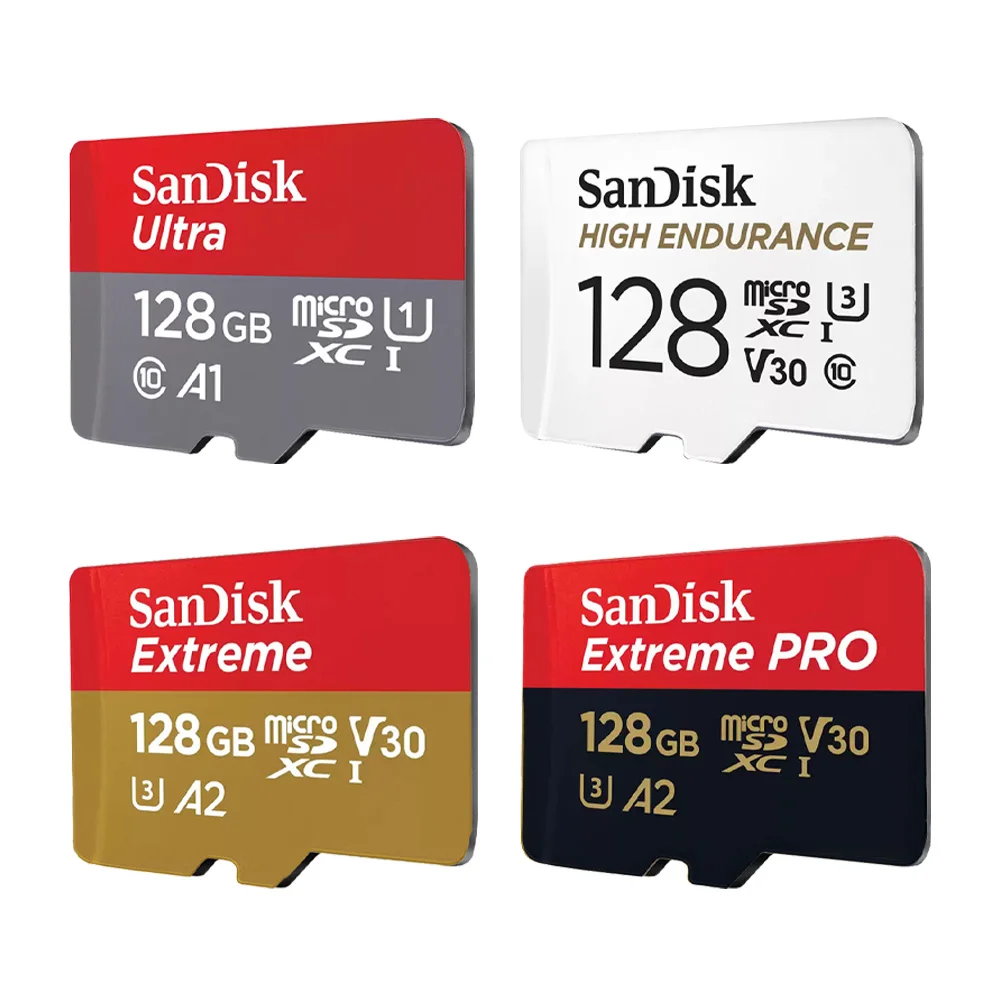 Tarjeta de memoria SanDisk Micro SD 32GB 64GB 128GB 256GB Clase 10 UHS-1 V30 U3 4K MicroSDXC Max 200MB/s TF Trans Flash Mikro Card