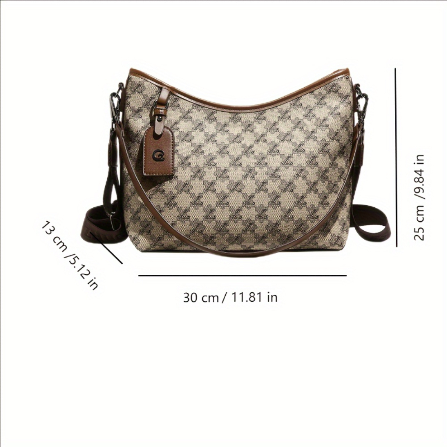 กระเป๋าสะพายไหล่ Houndstooth สุดชิคสําหรับผู้หญิง - กระเป๋าโท้ตแฟชั่นยอดนิยม กระเป๋าสะพายข้างและใต้วงแขนที่หรูหรา อเนกประสงค์