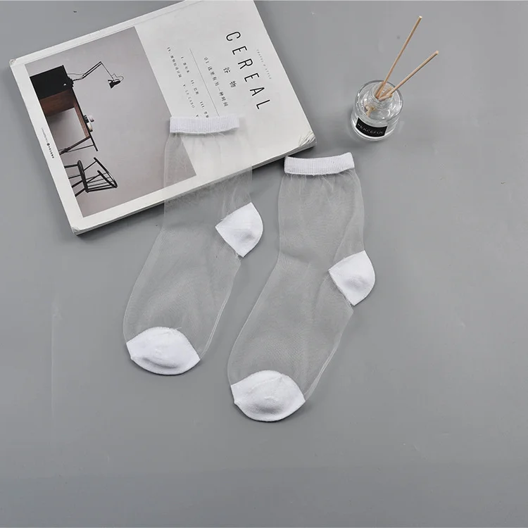 Ren Lưới Fishnet Tất Hỗn Hợp Sợi Trong Suốt Co Giãn Đàn Hồi Mắt Cá Chân Sợi Lưới Mỏng Thoáng Mát Tất 1 = 2 Chiếc Ws403