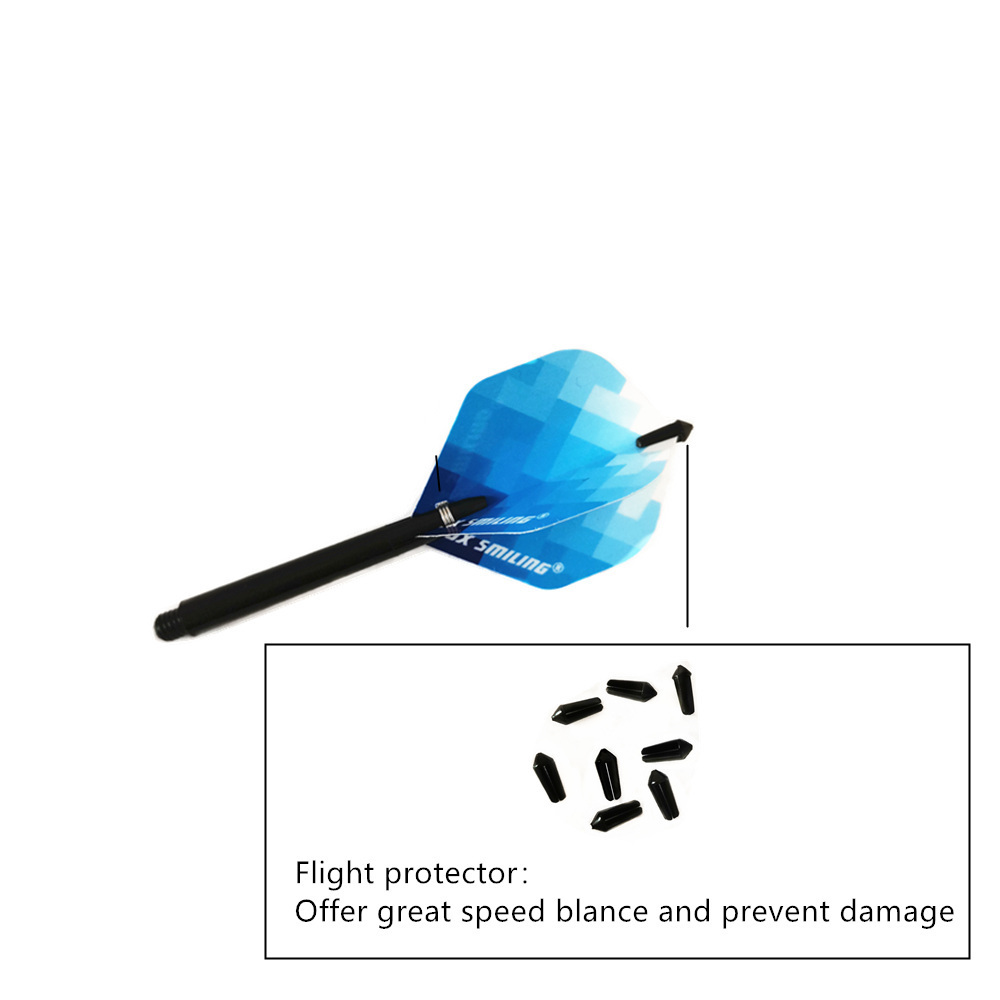 Fox Smiling 80PCS Nylon Dardos Vuelos Protector de alas Accesorios protectores de cola, 1 juego es de 8 piezas