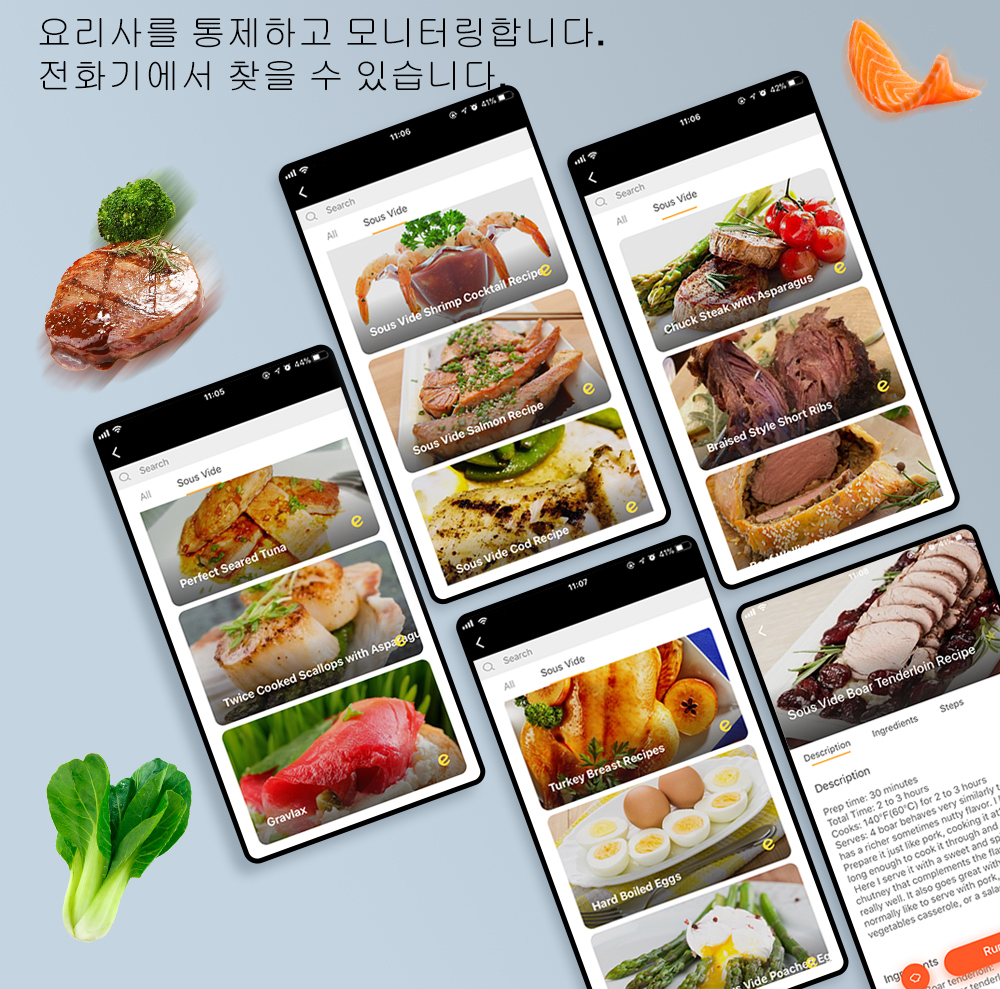 BioloMix 스테인리스 스틸 와이파이 수비드 쿠커, 5 세대, IPX7 방수, 열침수 서큘레이터, 스마트 앱 제어