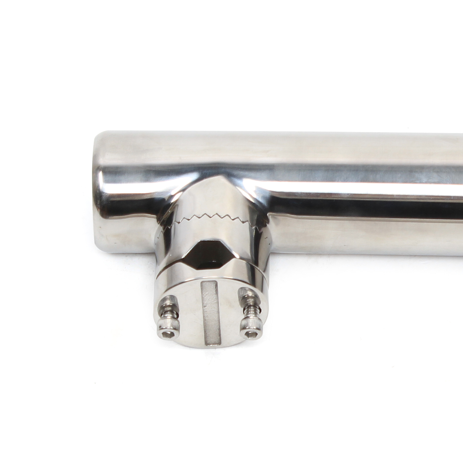 2 soportes de caña de pescar de acero inoxidable para barcos de pesca para rieles de 19 mm (3/4 ") a 25 mm (1") de diámetro.