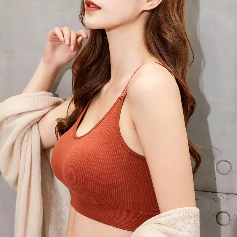 Sujetador sin costuras de copa completa para mujer, Bralette transpirable sin aros, cómodo para dormir, correr, Fitness, Top deportivo de alta calidad