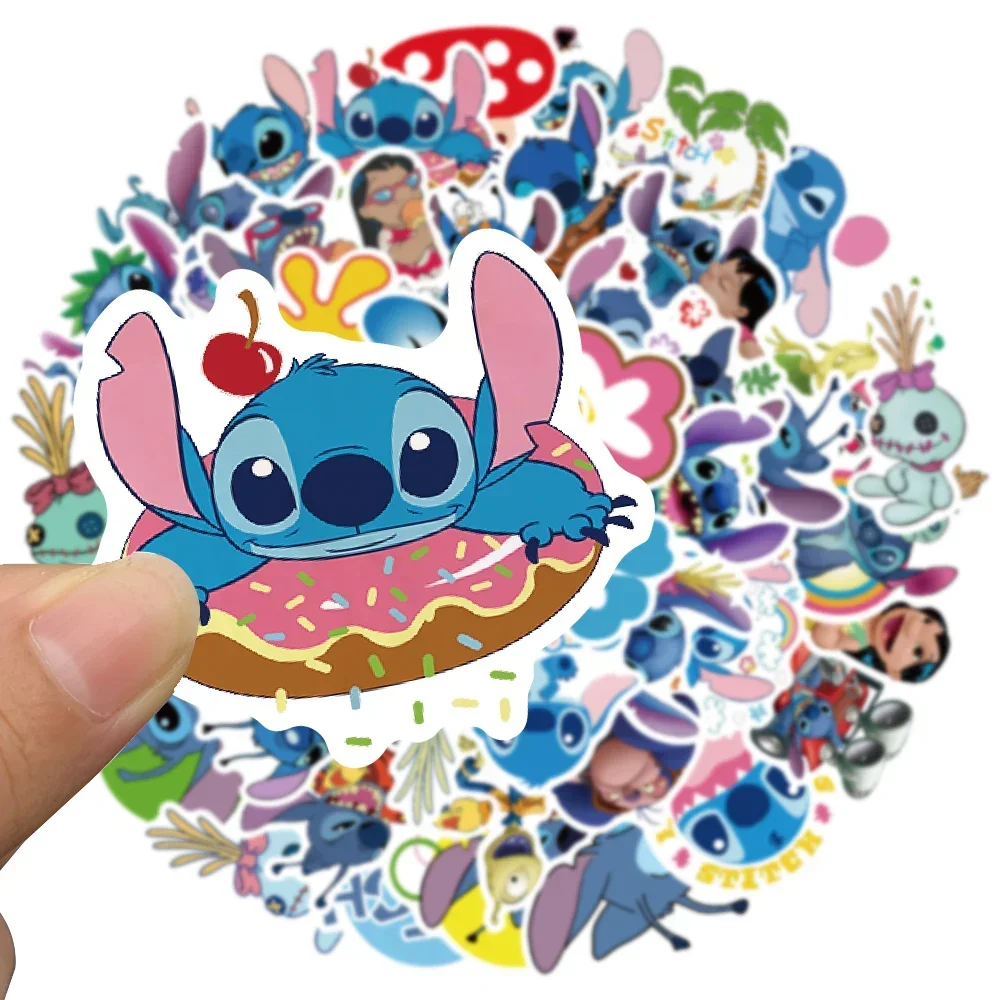 สติกเกอร์การ์ตูนน่ารัก Lilo & Stitch decals Mickey ไดอารี่ DIY แล็ปท็อปกระเป๋าสเก็ตบอร์ด Graffiti decals สนุกของเล่นคลาสสิก
