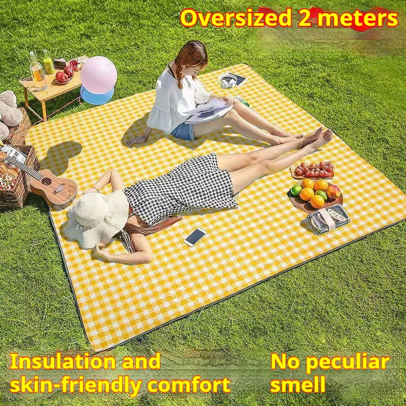 Estera de playa impermeable, colchón plegable, estera de picnic ligera portátil ﻿ Estera grande para acampar al aire libre
