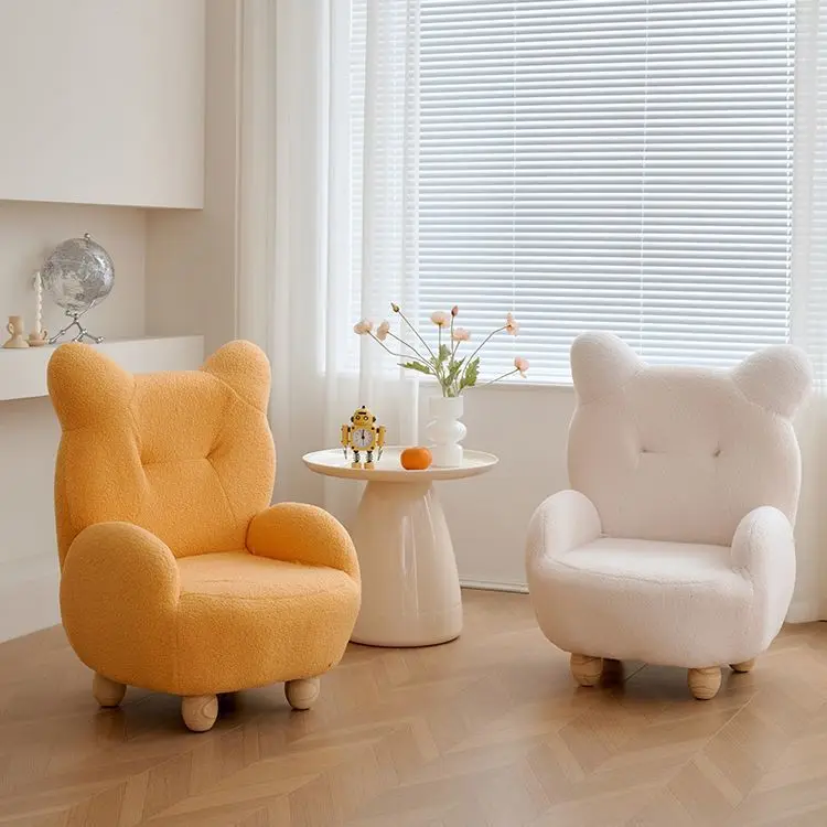 Sofá para niños, asiento bonito de dibujos animados para bebé, esquina de lectura, mini sofá de oso para bebé, sofá perezoso