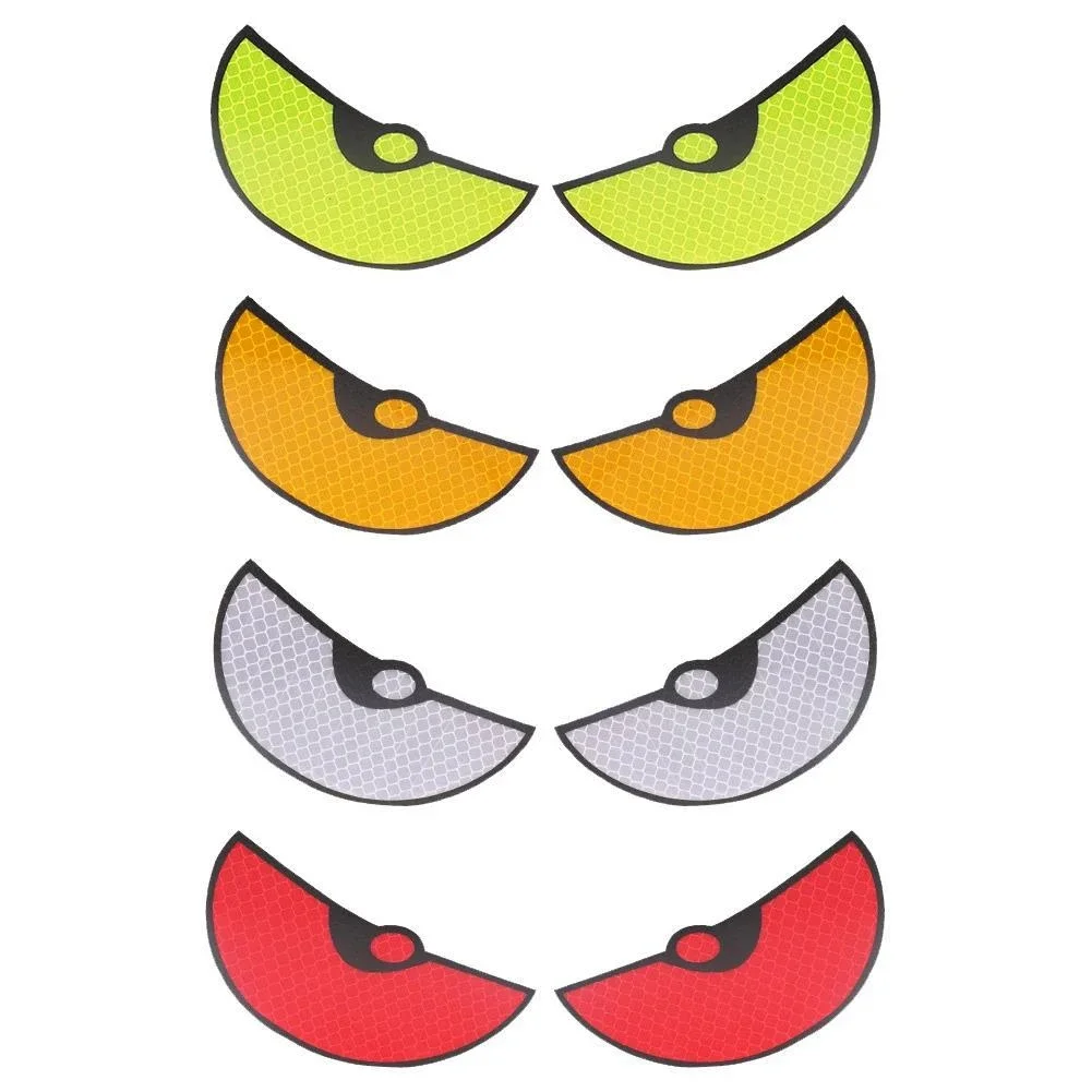 2Pcs Cat Eyes Pattern Night Driving Safety Decals for Auto Truck Motorcycle Reflector Sticker Car Reflective Safety Warning Tape