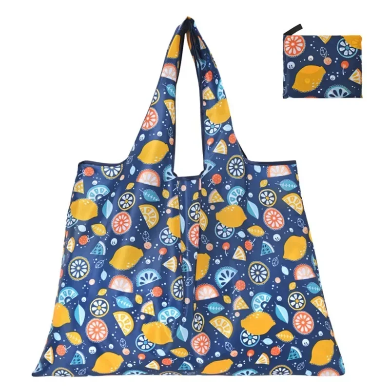 Sacs d'épicerie réutilisables, grands sacs de courses lavables, pliables, respectueux de l'environnement, sacs à main de poche robustes en Nylon
