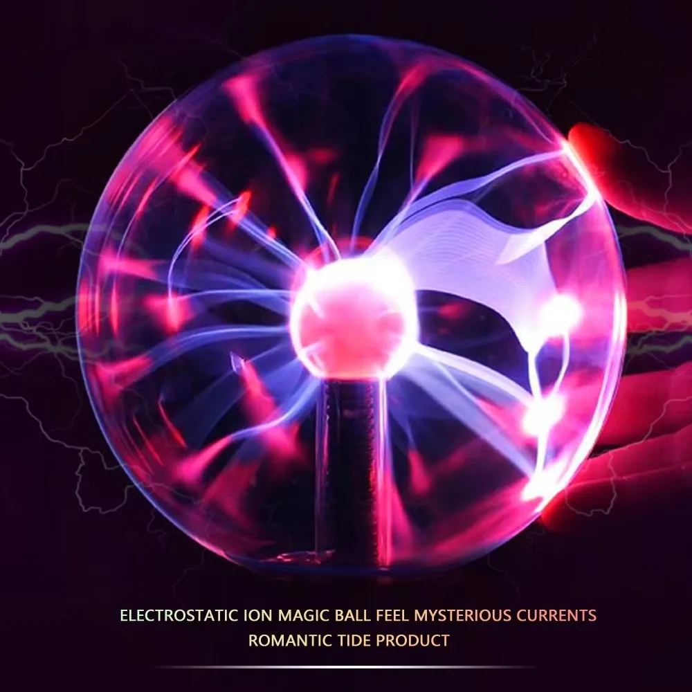 3/4/5/6/8 Zoll Neuheit Magische Plasma Berührungsempfindliche Lampe Kind Urlaub Geschenk Innen Desktop Dekoration Glaskugel Nachtlichter