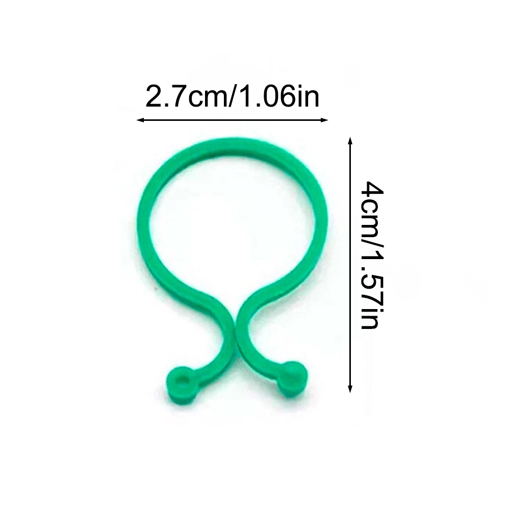 50/100PCS พืชสวน 8 รูป-แปดหัวเข็มขัดโรงงานพลาสติกผูกคงที่สาย Tie Multi-Functional FIXED CLAMP รอกแหวน