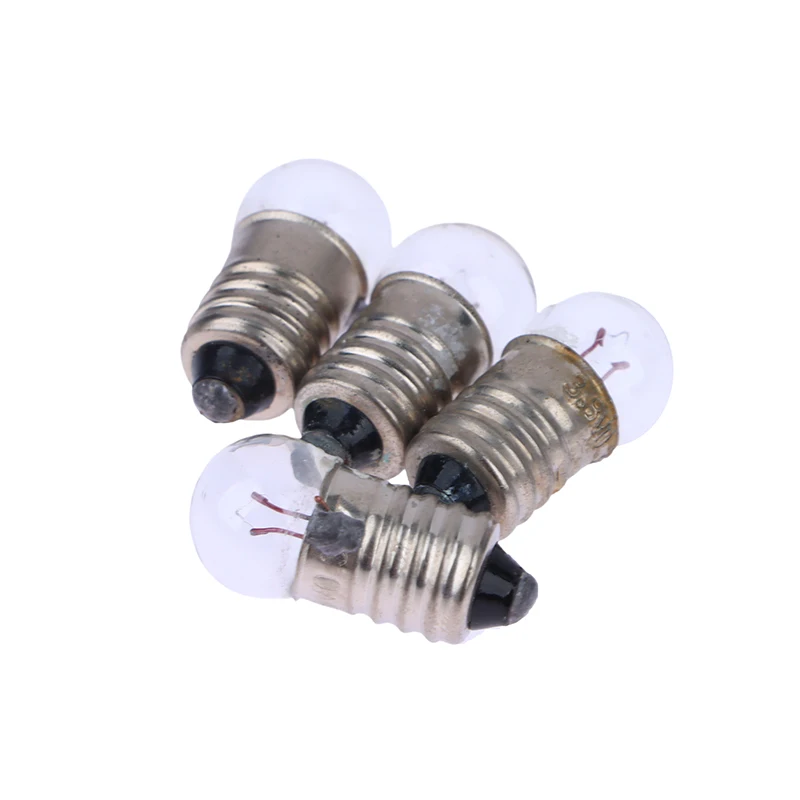 10PCS Home Miniature Round 1.5V 2.5V 3.8V Small Light Cannon For Student Experiment Small Light Bulbs Flashlight Bulb Beads