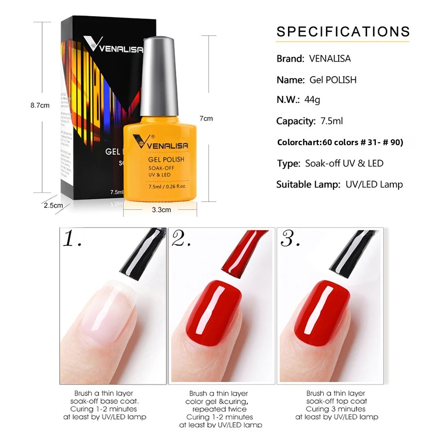 Cor de luxo gel para unhas venalisa gel esmalte laca embeber fora uv led verniz em gel de longa duração bom preço super gel polonês