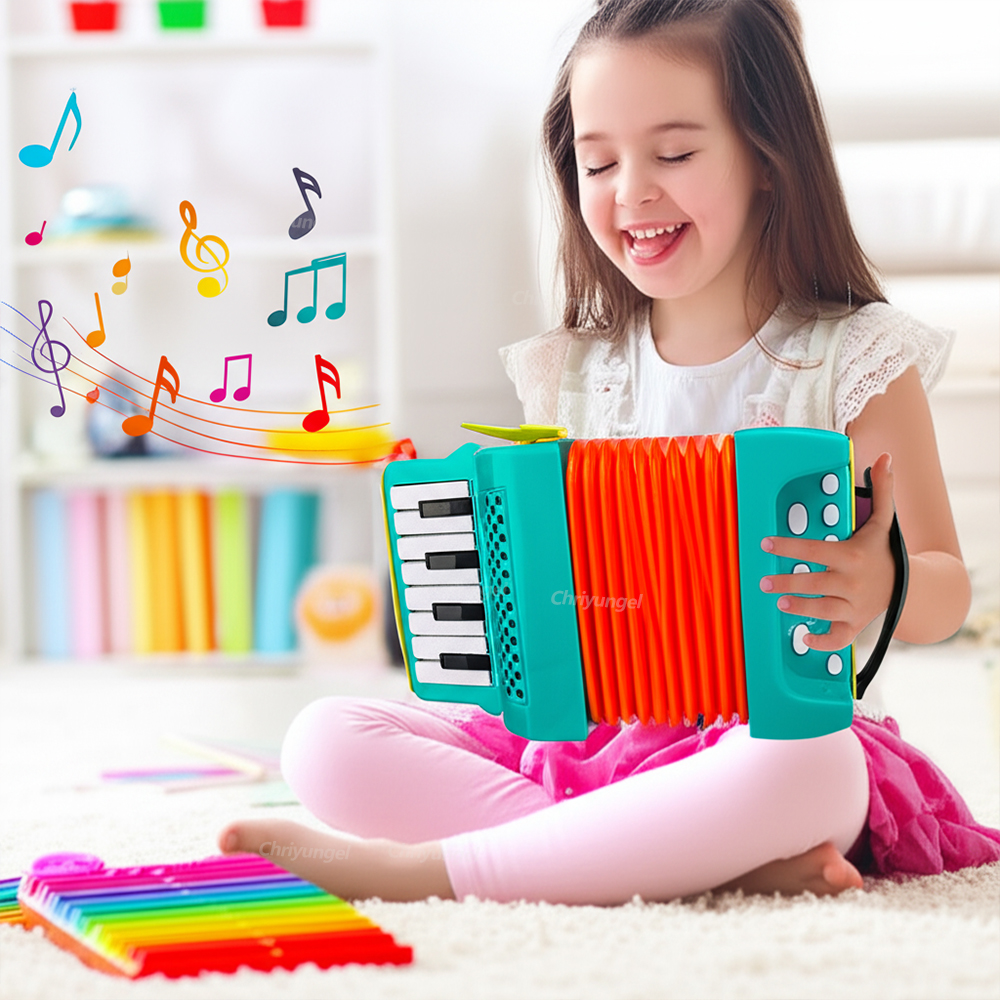 Accordeonspeelgoed voor peuters Muziekinstrument Educatief speelgoed Kindermuziekinteresse Ontwikkeling Cadeaus voor kinderen Jongens Meisjes
