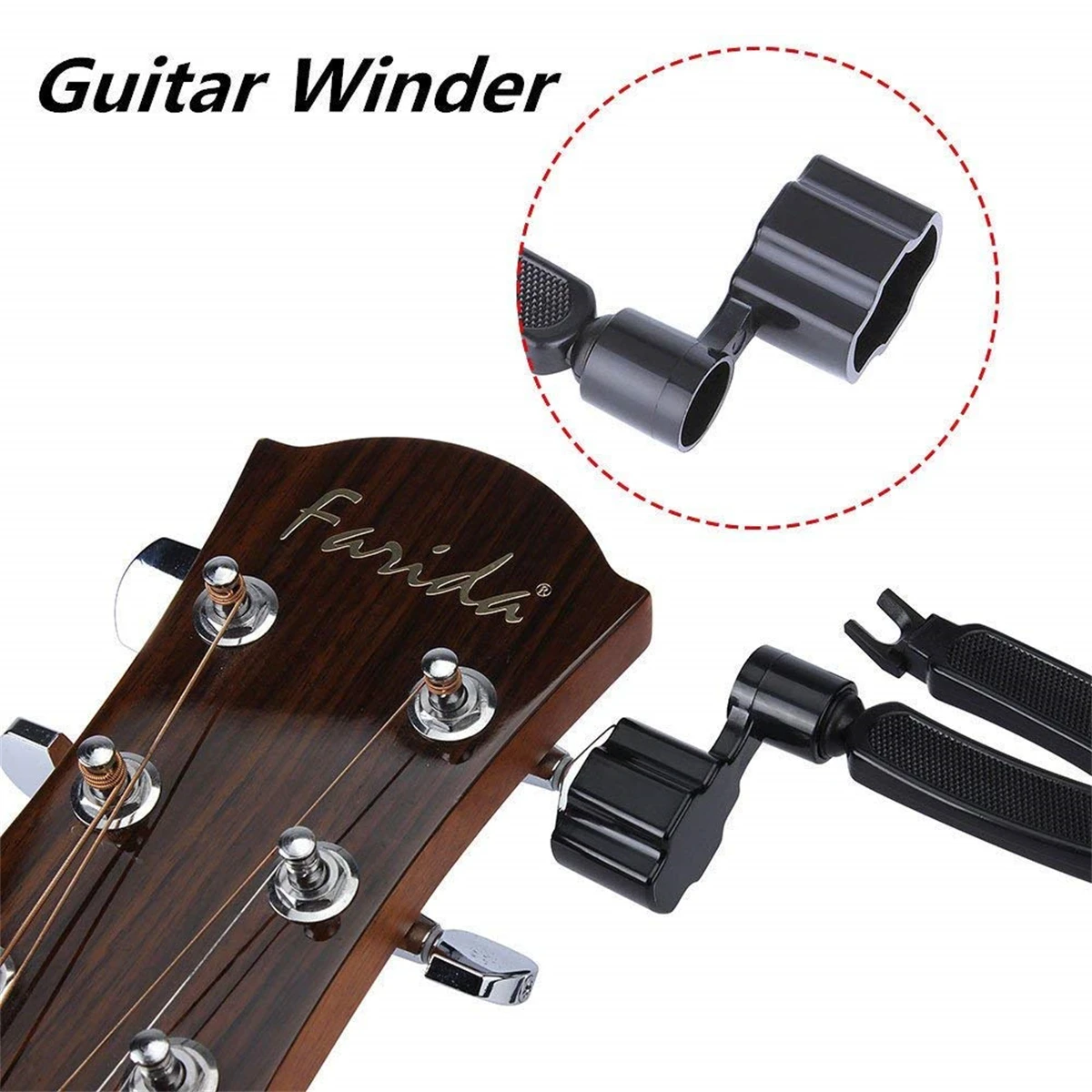 Miwayer กีตาร์ String Winder 3 IN 1 String Peg Winder + เครื่องตัดสาย + Pin Puller เครื่องดนตรีกีตาร์เครื่องมือบํารุงรักษาซ่อมเครื่องมือ