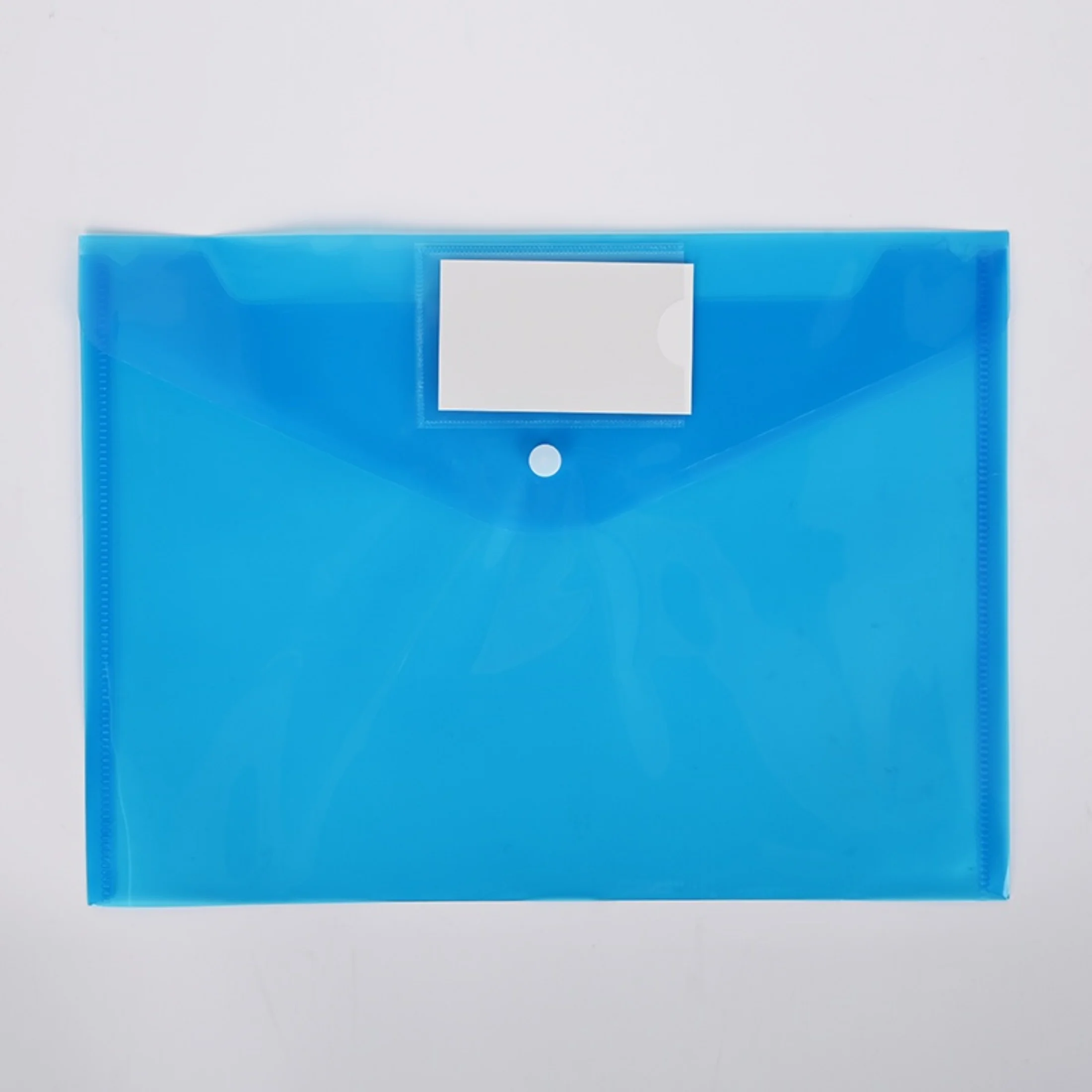 10pcs Hot selling A4 Button File Bag Color PP Plastic Archive Office Data Bag Bill Storage File Bag