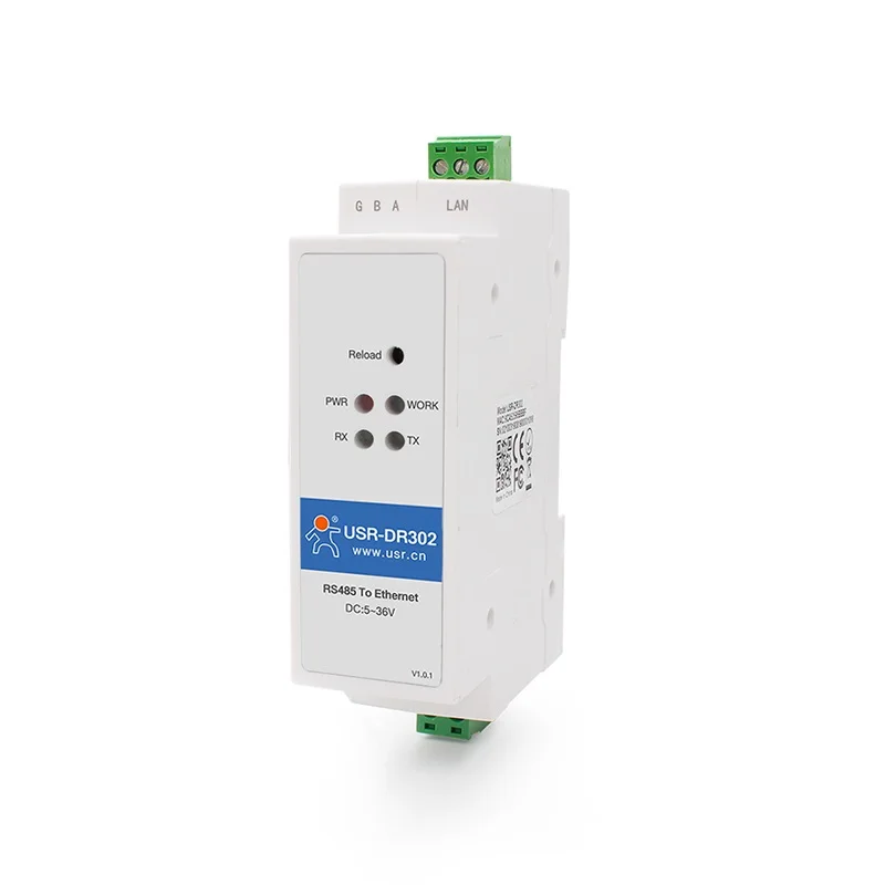 Dr302 Dr301 Din Rail Seriële Rs485 Rs232 Naar Ethernet Tcp/ip Rj45 Server Module Ethernet Converter Modbus Rtu Naar Modbus Tcp-Eenheid