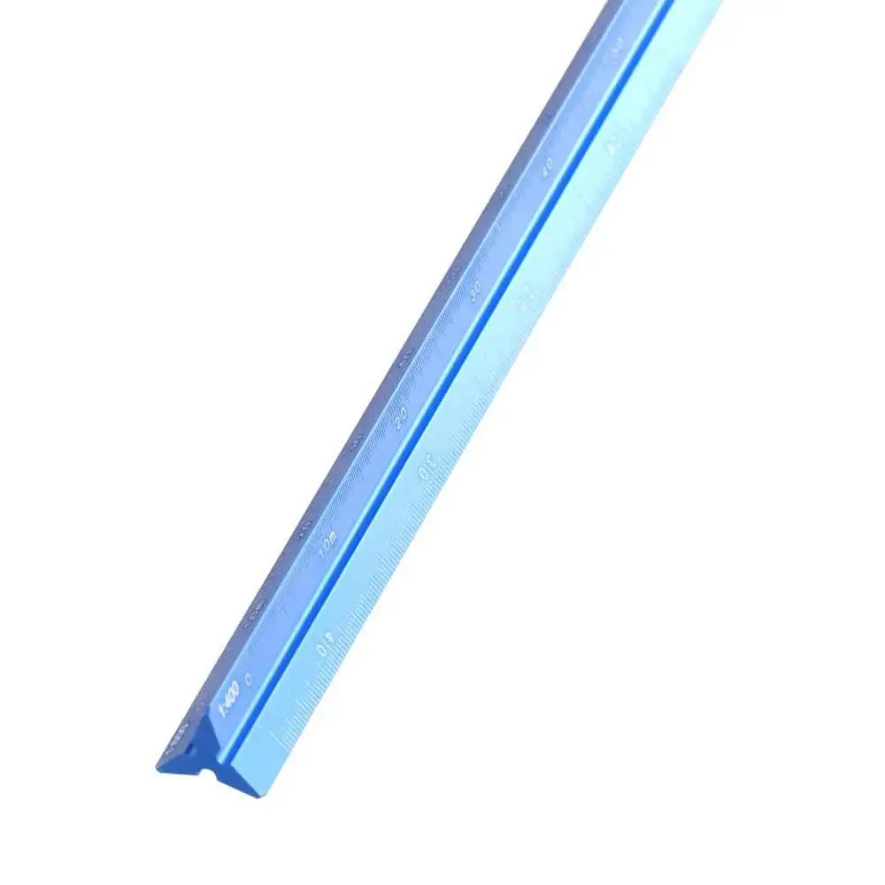 Aluminum Alloy Triangular Scale Ruler Smoothly Technical Measuring Ruler 15cm 30cm Multi-function Metal Ruler Stationery