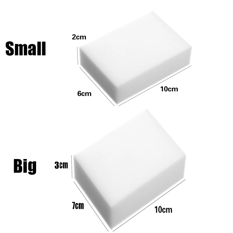 Melamine Spons Magic Sponsen Gum voor Kantoor Keuken Badkamer Magic Cleaner Cleaning Tools 10x6x2cm 10x7x3cm
