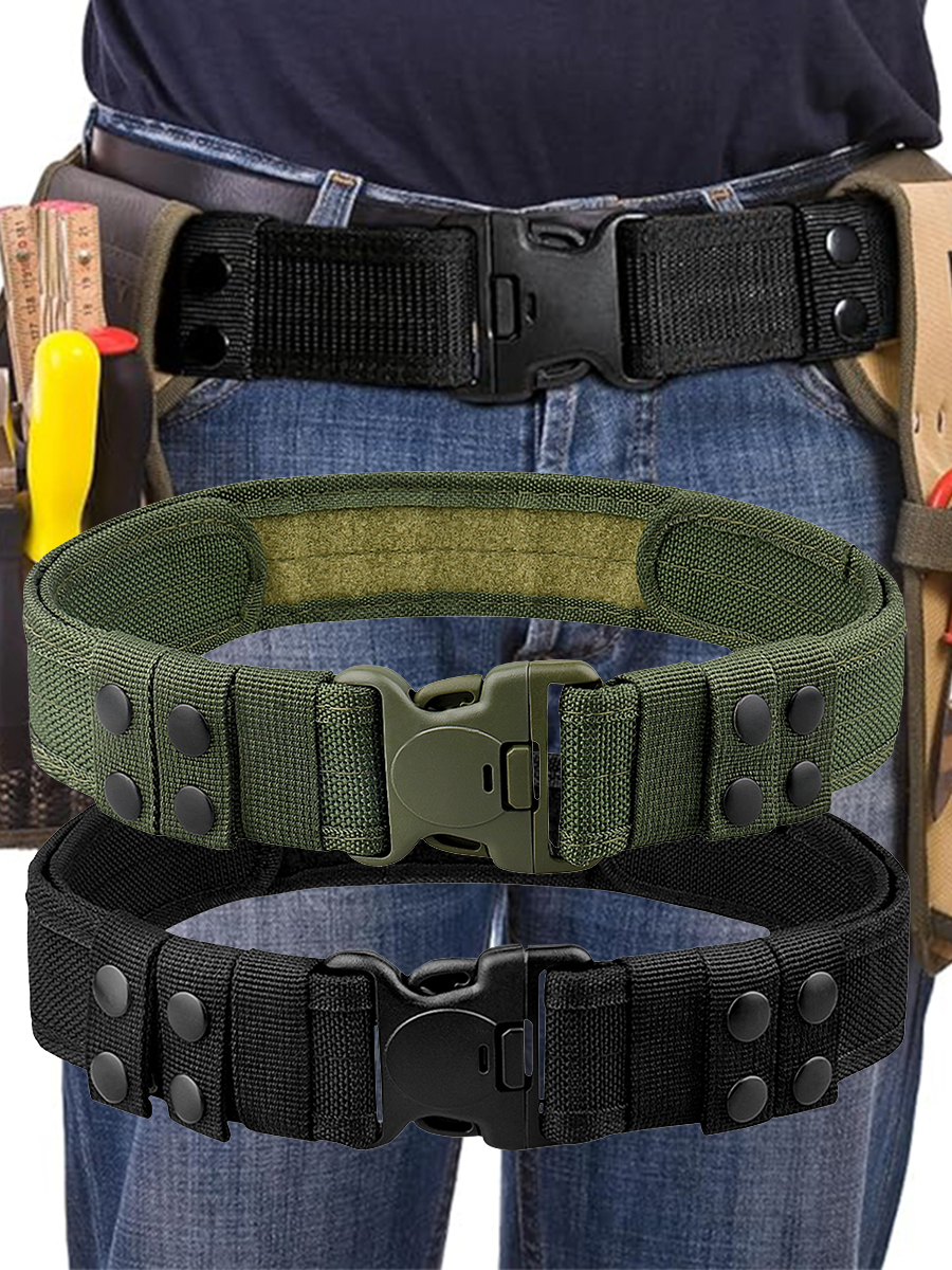 Nuevo cinturón de nailon para hombre, cinturón tejido de poliéster, cinturón táctico multifuncional para deportes al aire libre