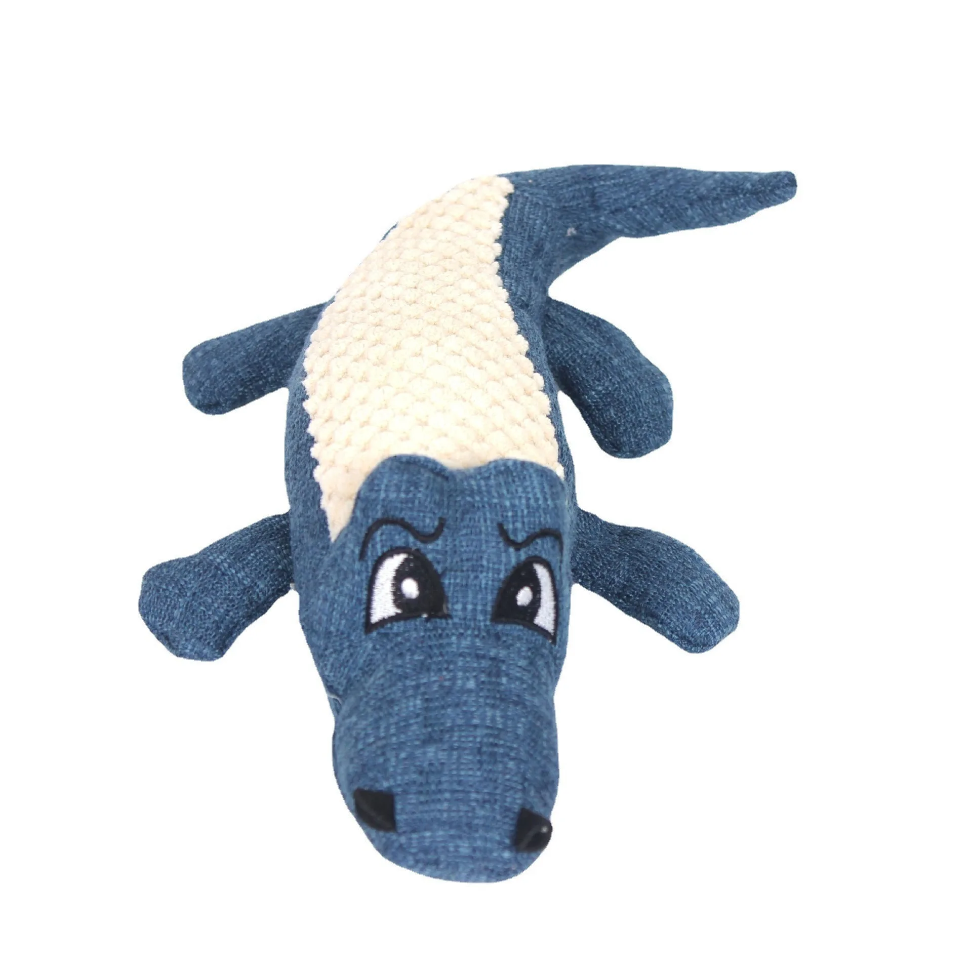 สัตว์เลี้ยง Chew ของเล่น Interactive การ์ตูนสัตว์ Plush จระเข้รูปร่างสุนัขเสียงของเล่น Gnawing บดฟันอุปกรณ์การฝึกอบรม