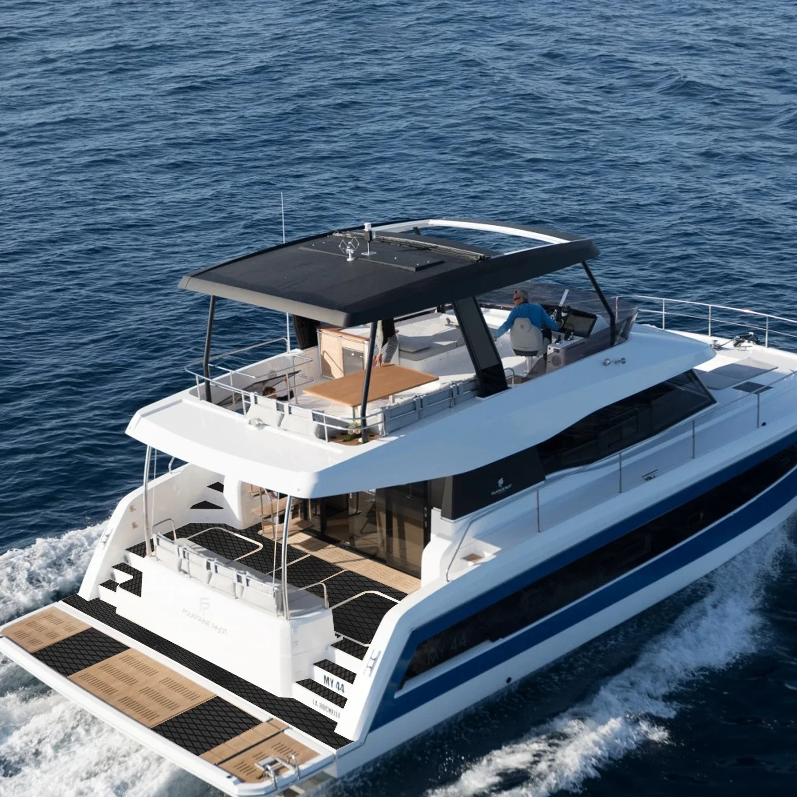 EVAフォームボートデッキマット,滑り止めパッド,ダイヤモンドパターンの刻印,マリンアクセサリー,フローリング,1900x350x6mm