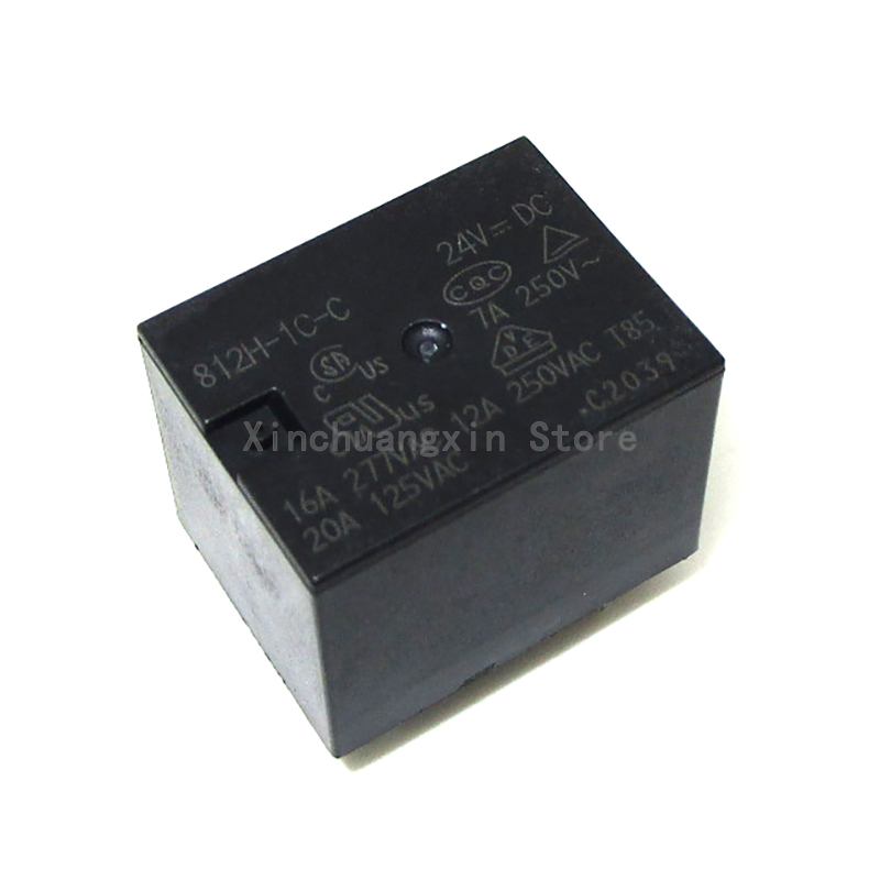 812H-1C-C 812H-1A-C 812H-1C-C -5VDC 12VDC 812h-1c-24vdc 5PIN 4PIN 16A relé de potencia