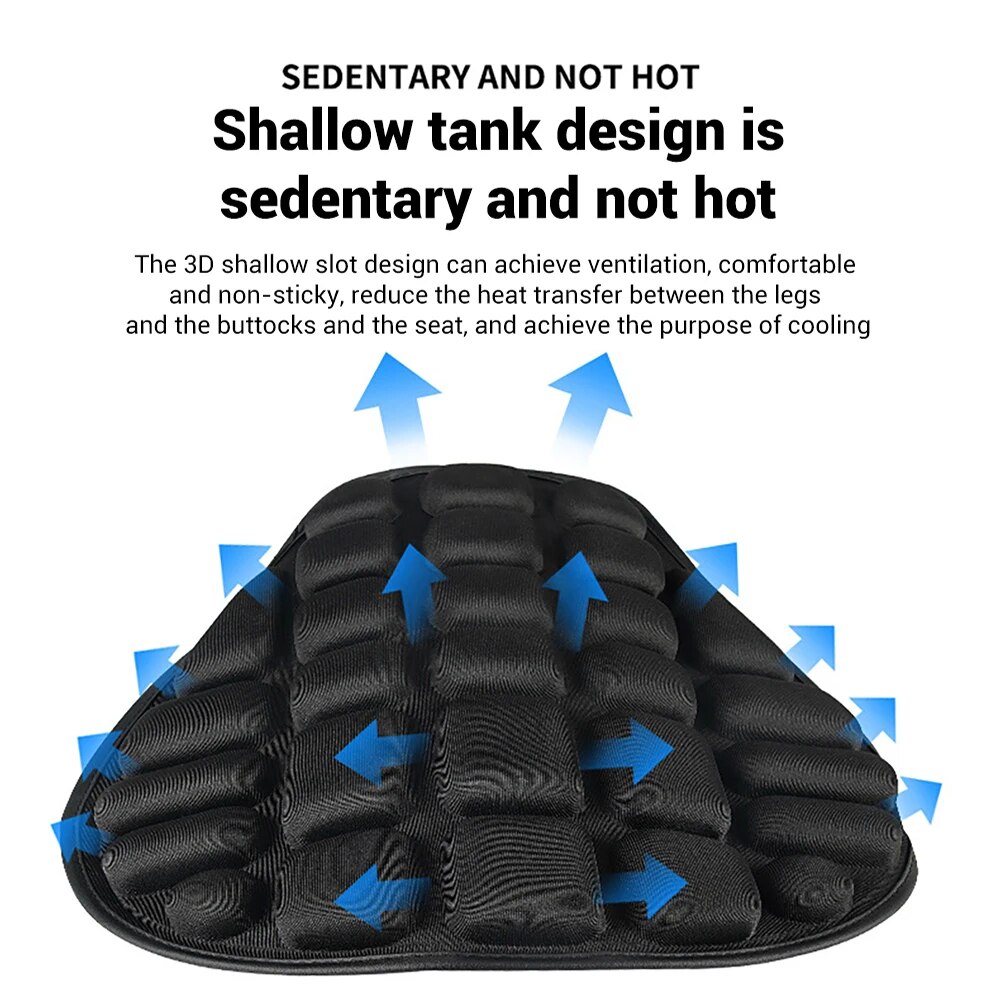 ที่นั่งรถจักรยานยนต์ Universal รถมอเตอร์ไซด์ Air Pad โฟมนุ่มสบาย Breathable ที่นั่งครอบคลุม Mats รถจักรยานยนต์ไฟฟ้าจักรยาน