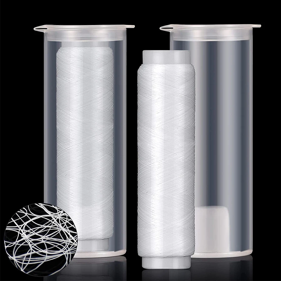 Hilo elástico para cebo, 2 uds., 0,2mm de longitud, 656 pies por carrete, hilo de pescar Invisible elástico, hilo de pesca transparente