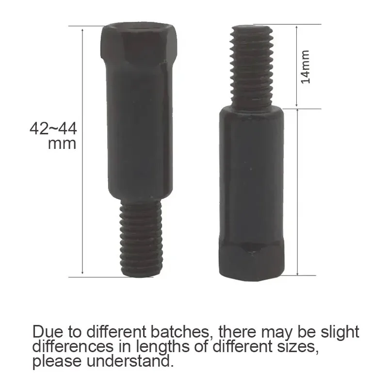 1 Pair Longer Black Silver Motorcycle Rear Mirror Adapters M8 8mm Clockwise Anti-clockwise Right Left Hand Thread Changing Screw