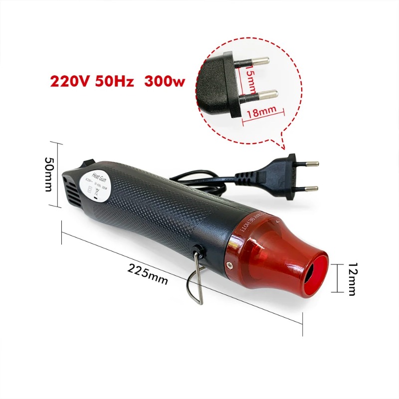 127-530 pces tubo termo retrátil com 300w pistola de ar quente 2:1 fio retrátil encolhendo envoltório tubulação cabo conectar capa proteção diy