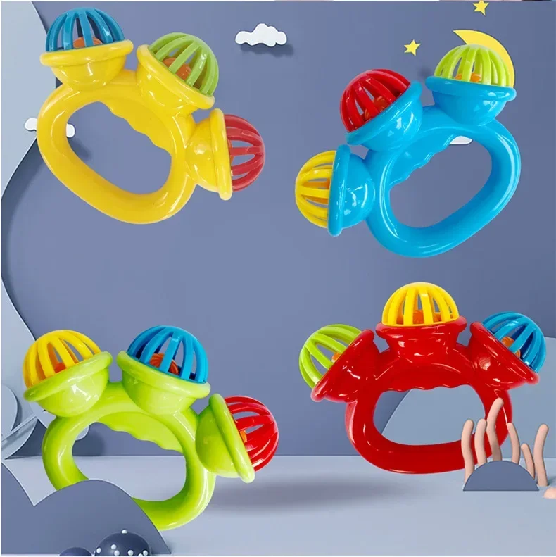 1/4PCS Neonato Mano Sonaglio Palla Giocattoli Per Bambini Afferrare Campana A Mano Giocattoli Sensoriali Per Bambini Materiali di Sicurezza Giocattoli per I Bambini Del Bambino Miglior Regalo