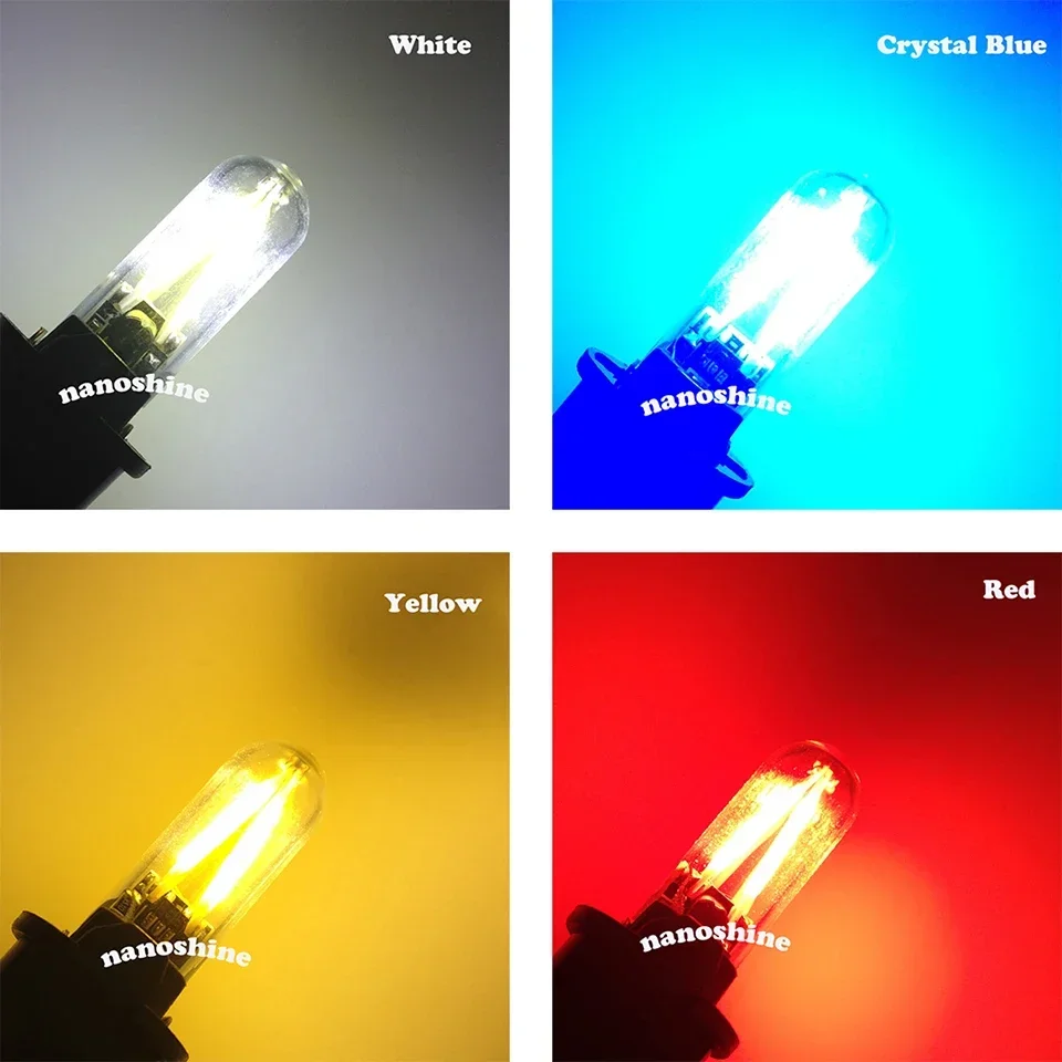 2x clássico w5w led t10 filamento cob vidro lâmpada do carro de alta qualidade automóveis leitura cúpula lâmpada drl estilo do carro 12v