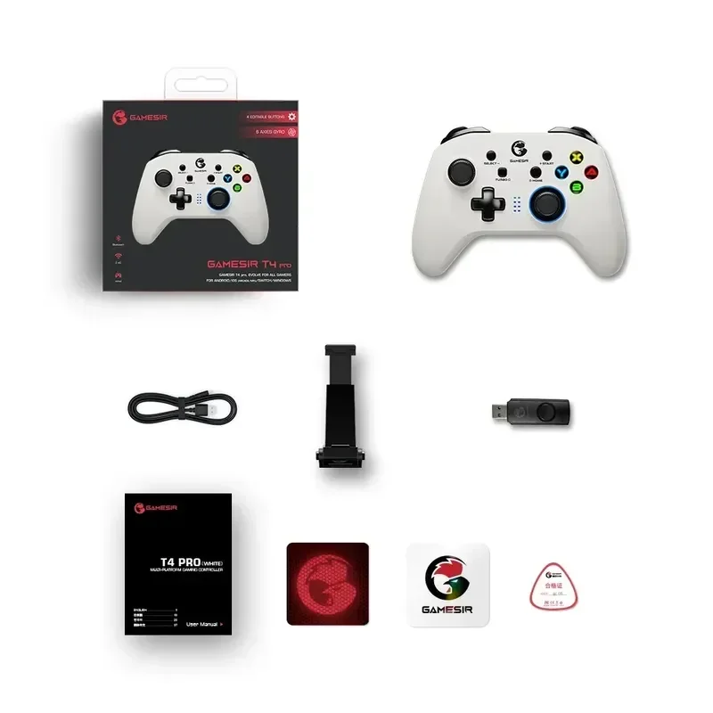 GameSir T4 Pro 2.4G Wireless Mobile Controller Bluetooth Gamepad with 6-axis Gyro for Nintendo Switch Android iPhone PC Joystick
