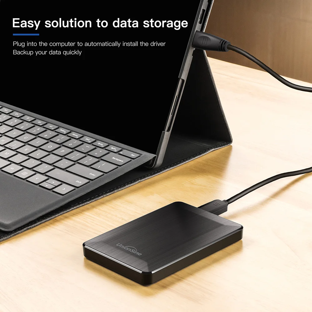 UnionSine HDD 2.5" Portable External Hard Drive 250gb/320gb/500gb/1tb/2tb USB3.0 Storage Compatible for PC Mac Desktop MacBook